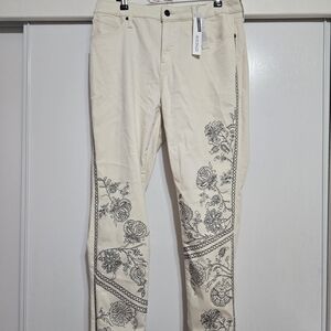 NWT Chico's Embroidered Pants
